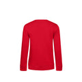 Rot - Back - B&C Damen Sweatshirt, aus Bio-Baumwolle