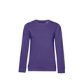 Kräftiges Violett - Front - B&C Damen Sweatshirt, aus Bio-Baumwolle