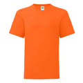 Orange - Front - Fruit of the Loom Kinder T-Shirt