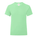 Mint - Front - Fruit of the Loom T-Shirt Mädchen