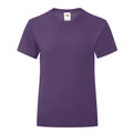Violett - Front - Fruit of the Loom T-Shirt Mädchen