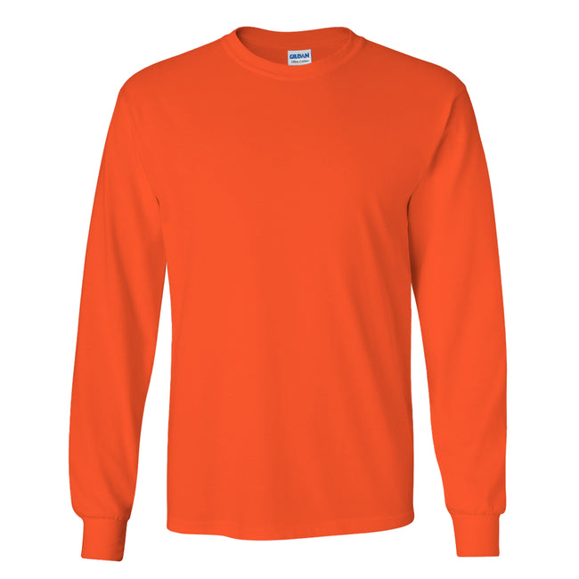 Orange - Front - Gildan Ultra Herren T-Shirt mit Rundhalsausschnitt, langärmlig