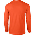 Orange - Back - Gildan Ultra Herren T-Shirt mit Rundhalsausschnitt, langärmlig