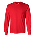 Rot - Front - Gildan Ultra Herren T-Shirt mit Rundhalsausschnitt, langärmlig