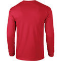 Rot - Side - Gildan Ultra Herren T-Shirt mit Rundhalsausschnitt, langärmlig