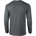 Kohlegrau - Back - Gildan Ultra Herren T-Shirt mit Rundhalsausschnitt, langärmlig