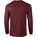 Rotbraun - Back - Gildan Ultra Herren T-Shirt mit Rundhalsausschnitt, langärmlig