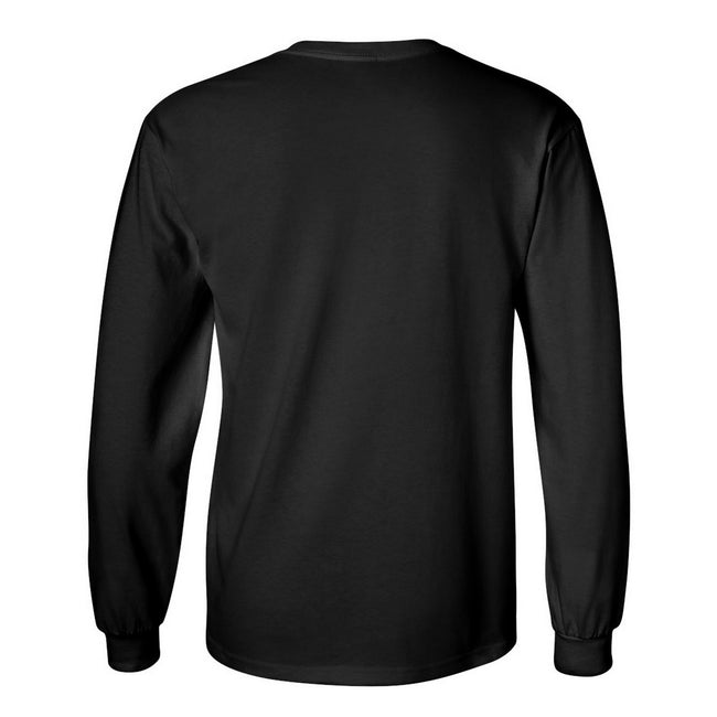 Schwarz - Back - Gildan Ultra Herren T-Shirt mit Rundhalsausschnitt, langärmlig