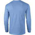 Blau - Back - Gildan Ultra Herren T-Shirt mit Rundhalsausschnitt, langärmlig