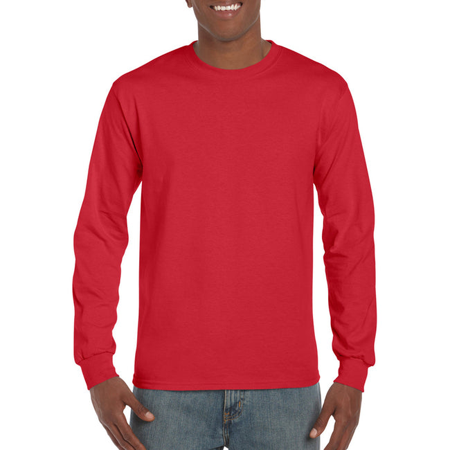 Rot - Lifestyle - Gildan Ultra Herren T-Shirt mit Rundhalsausschnitt, langärmlig