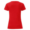 Rot - Back - Fruit of the Loom Damen T-Shirt Iconic 150