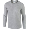 Grau - Front - Gildan Soft Style T-Shirt für Männer (5 Stück-Packung)