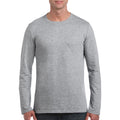Grau - Back - Gildan Soft Style T-Shirt für Männer (5 Stück-Packung)