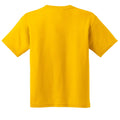 Gelb - Back - Gildan Kinder T-Shirt mit Rundhalsausschnitt, kurzärmlig