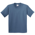 Indigoblau - Front - Gildan Kinder T-Shirt mit Rundhalsausschnitt, kurzärmlig