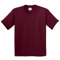 Rotbraun - Front - Gildan Kinder T-Shirt mit Rundhalsausschnitt, kurzärmlig