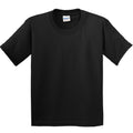 Schwarz - Front - Gildan Kinder T-Shirt mit Rundhalsausschnitt, kurzärmlig