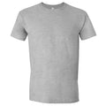 Sportgrau (RS) - Front - Gildan Soft-Style Herren T-Shirt, Kurzarm, Rundhalsausschnitt