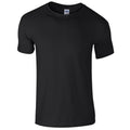 Schwarz - Front - Gildan Soft-Style Herren T-Shirt, Kurzarm, Rundhalsausschnitt