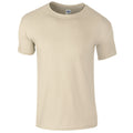 Sand - Front - Gildan Soft-Style Herren T-Shirt, Kurzarm, Rundhalsausschnitt