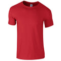 Rot - Front - Gildan Soft-Style Herren T-Shirt, Kurzarm, Rundhalsausschnitt