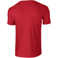 Rot - Back - Gildan Soft-Style Herren T-Shirt, Kurzarm, Rundhalsausschnitt