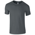 Kohlegrau - Front - Gildan Soft-Style Herren T-Shirt, Kurzarm, Rundhalsausschnitt