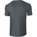 Kohlegrau - Back - Gildan Soft-Style Herren T-Shirt, Kurzarm, Rundhalsausschnitt
