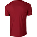 Scharlachrot - Side - Gildan Soft-Style Herren T-Shirt, Kurzarm, Rundhalsausschnitt