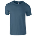 Indigoblau - Front - Gildan Soft-Style Herren T-Shirt, Kurzarm, Rundhalsausschnitt