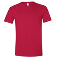 Kirschrot - Front - Gildan Soft-Style Herren T-Shirt, Kurzarm, Rundhalsausschnitt