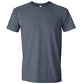 Marineblau meliert - Front - Gildan Soft-Style Herren T-Shirt, Kurzarm, Rundhalsausschnitt