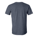 Marineblau meliert - Back - Gildan Soft-Style Herren T-Shirt, Kurzarm, Rundhalsausschnitt