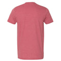 Kardinalrot meliert - Back - Gildan Soft-Style Herren T-Shirt, Kurzarm, Rundhalsausschnitt