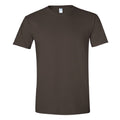 Dunkles Schokobraun - Front - Gildan Soft-Style Herren T-Shirt, Kurzarm, Rundhalsausschnitt