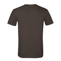 Dunkles Schokobraun - Back - Gildan Soft-Style Herren T-Shirt, Kurzarm, Rundhalsausschnitt