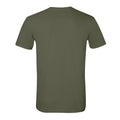 Militärgrün - Back - Gildan Soft-Style Herren T-Shirt, Kurzarm, Rundhalsausschnitt