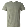 Militärgrün meliert - Front - Gildan Soft-Style Herren T-Shirt, Kurzarm, Rundhalsausschnitt