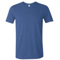 Royalblau meliert - Front - Gildan Soft-Style Herren T-Shirt, Kurzarm, Rundhalsausschnitt