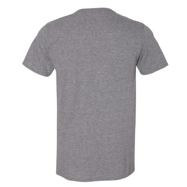 Graphit meliert - Back - Gildan Soft-Style Herren T-Shirt, Kurzarm, Rundhalsausschnitt