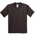 Grau - Side - Gildan Kinder T-Shirt mit Rundhalsausschnitt, kurzärmlig