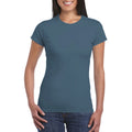 Indigo - Side - Gildan Damen Soft Style Kurzarm T-Shirt
