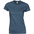 Indigo - Front - Gildan Damen Soft Style Kurzarm T-Shirt
