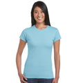 Himmelblau - Back - Gildan Damen Soft Style Kurzarm T-Shirt