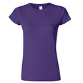 Lila - Front - Gildan Damen Soft Style Kurzarm T-Shirt
