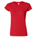 Rot - Front - Gildan Damen Soft Style Kurzarm T-Shirt