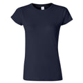 Marineblau - Front - Gildan Damen Soft Style Kurzarm T-Shirt