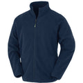 Marineblau - Front - Result Genuine Recycled - Fleece-Jacke für Herren