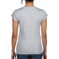 Grau - Pack Shot - Gildan Damen Kurzarm T-Shirt mit V-Ausschnitt