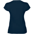 Marineblau - Back - Gildan Damen Kurzarm T-Shirt mit V-Ausschnitt
